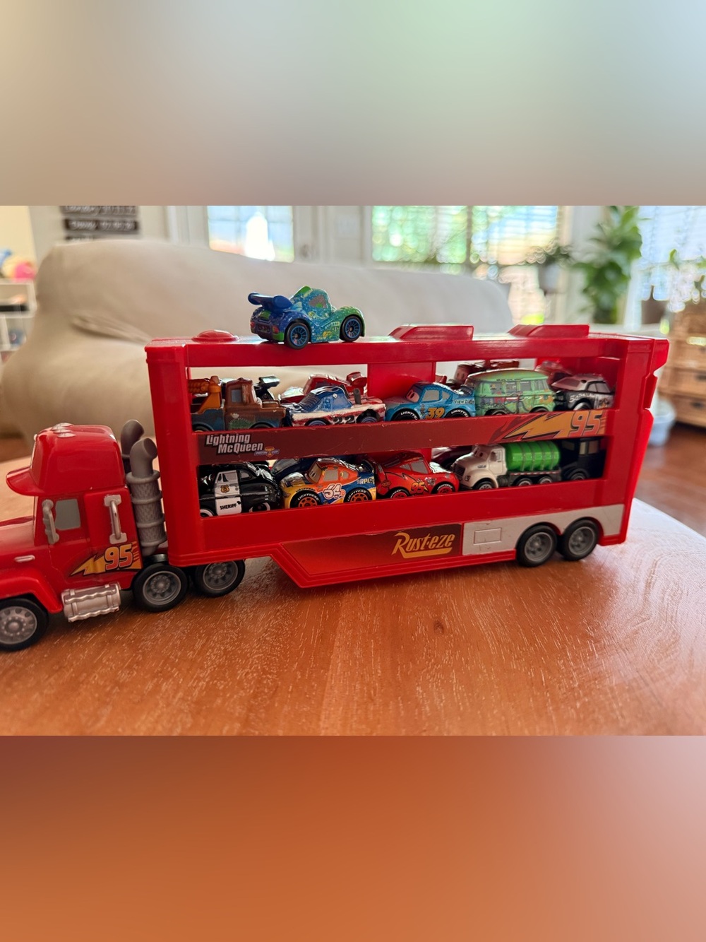Red Rust-eze Multi-Car Carrier Truck Playset